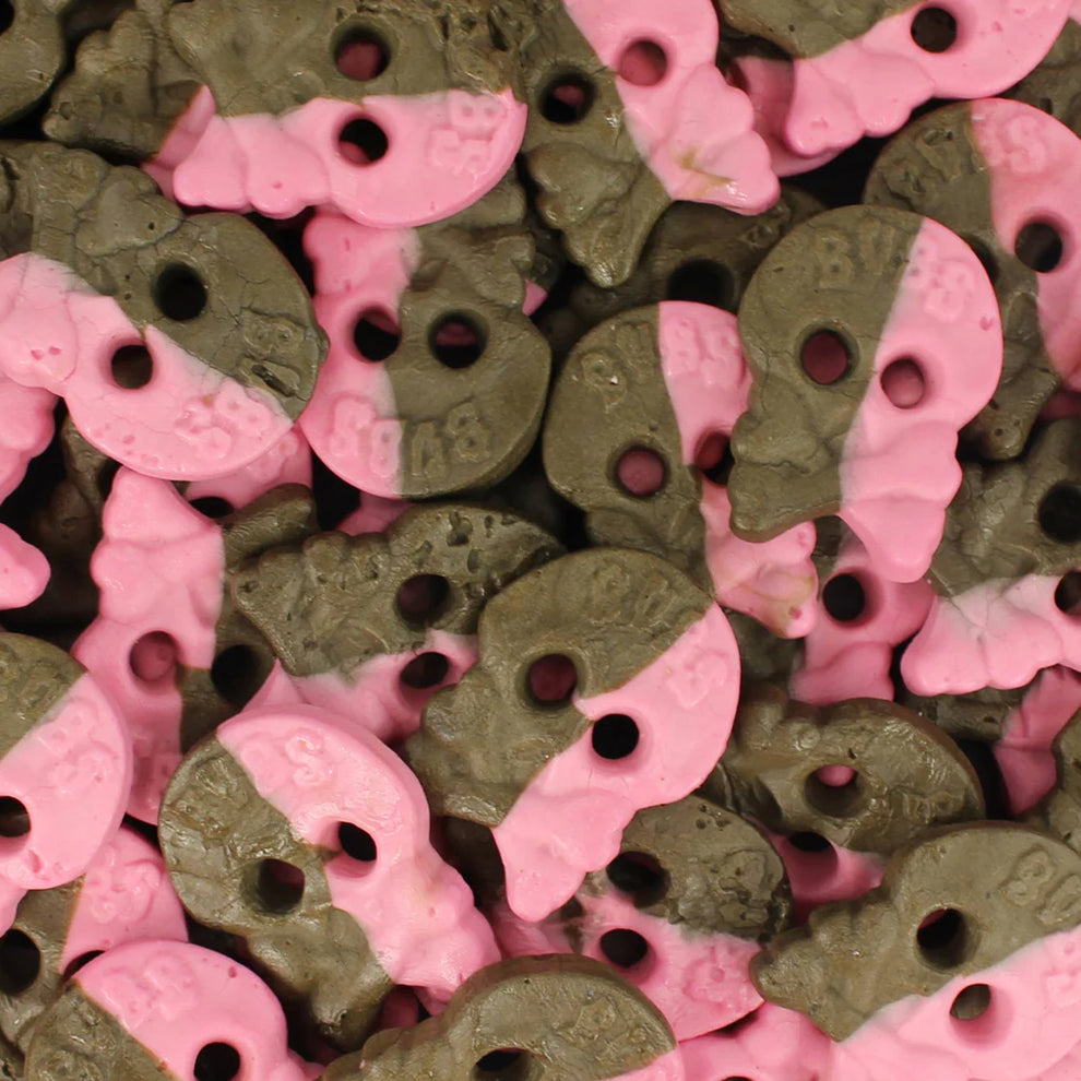 Bubs Raspberry & Licorice Skulls (Gluten Free) (Gelatin Free) – Bonelle