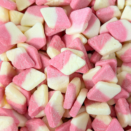 Bubs Sour Foam Strawberry & Vanilla Diamonds (Gluten Free) (Gelatin Free)