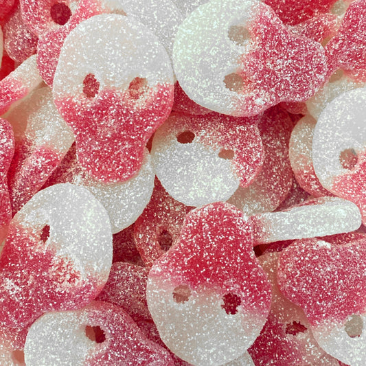 Sour Raspberry & Strawberry Skulls (Gelatin Free) (Gluten Free)